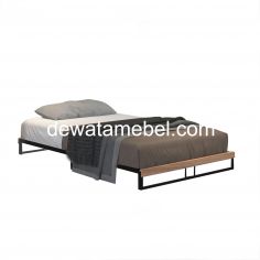 Steel Bed Frame Size 120x200 - XAVIER HIRO 120 / Dark Grey